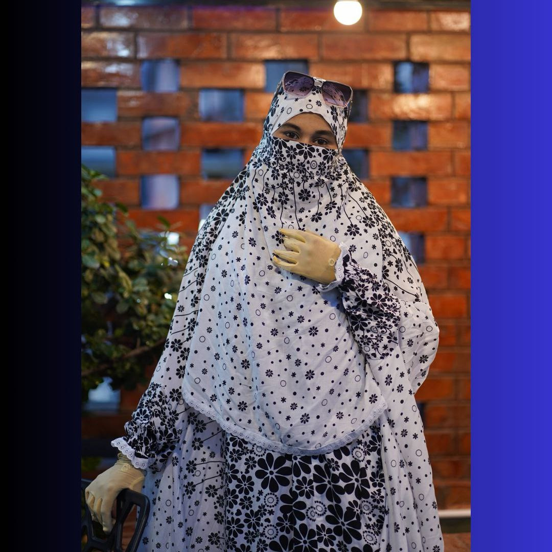 Elegant Palazzo Long Khimar Set Women's Modest Fashion Islamic Headwear And Clothing